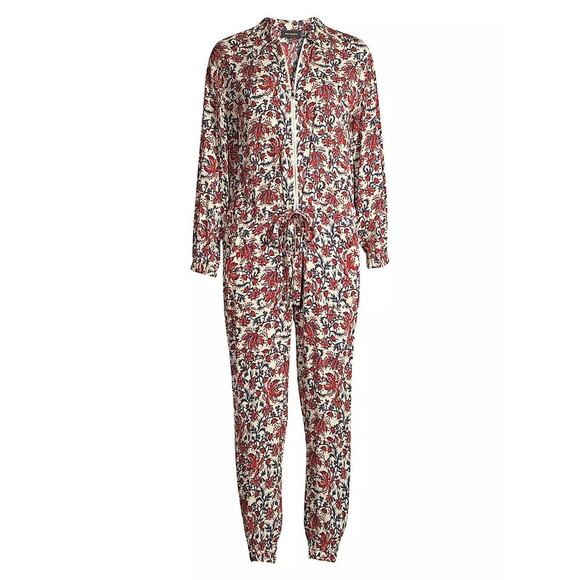 ROBERT RODRIGUEZ Women's Taylor Floral Cropped Floral Shirt Jumpsuit Size 4 - Picture 9 of 16